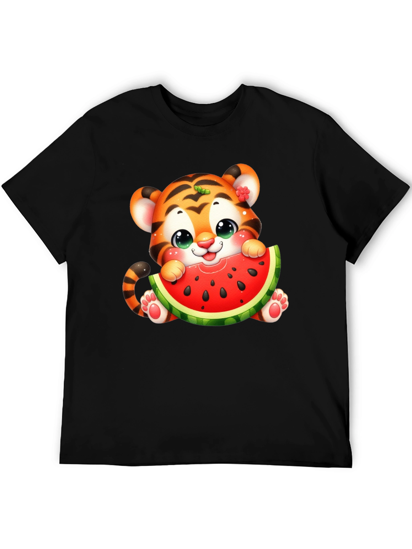Cute Tiger Watermelon Graphic Tee