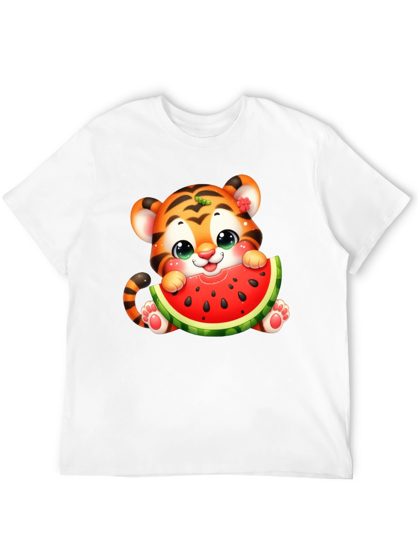 Cute Tiger Watermelon Graphic Tee