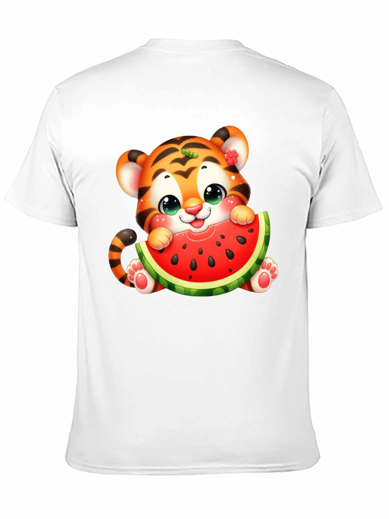 Cute Tiger Watermelon Graphic Tee