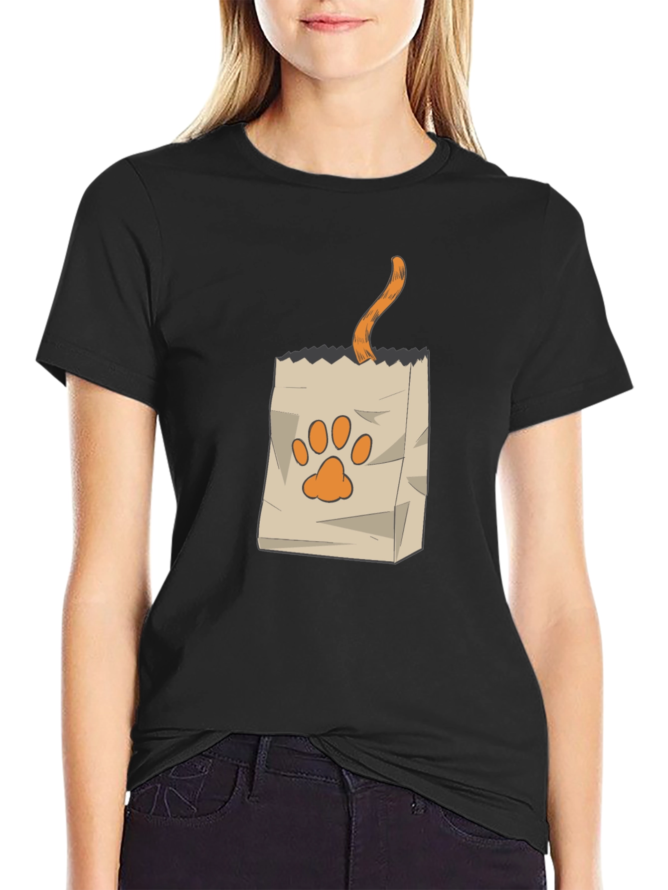 Cat in Bag Graphic Tee - Funny Pet Lover Shirt