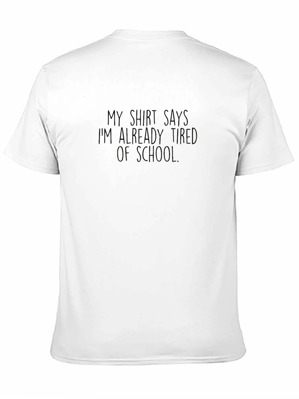 Funny School Tired T-Shirt - Black