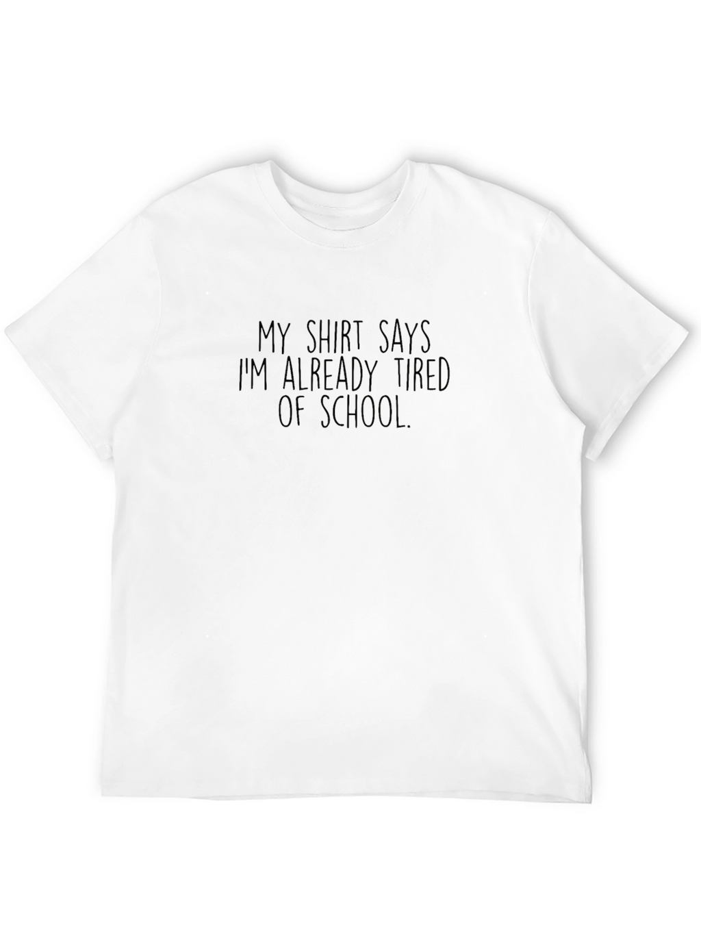 Funny School Tired T-Shirt - Black