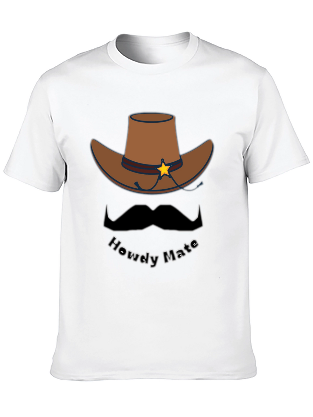 Howdy Mate Cowboy Graphic Tee - Black