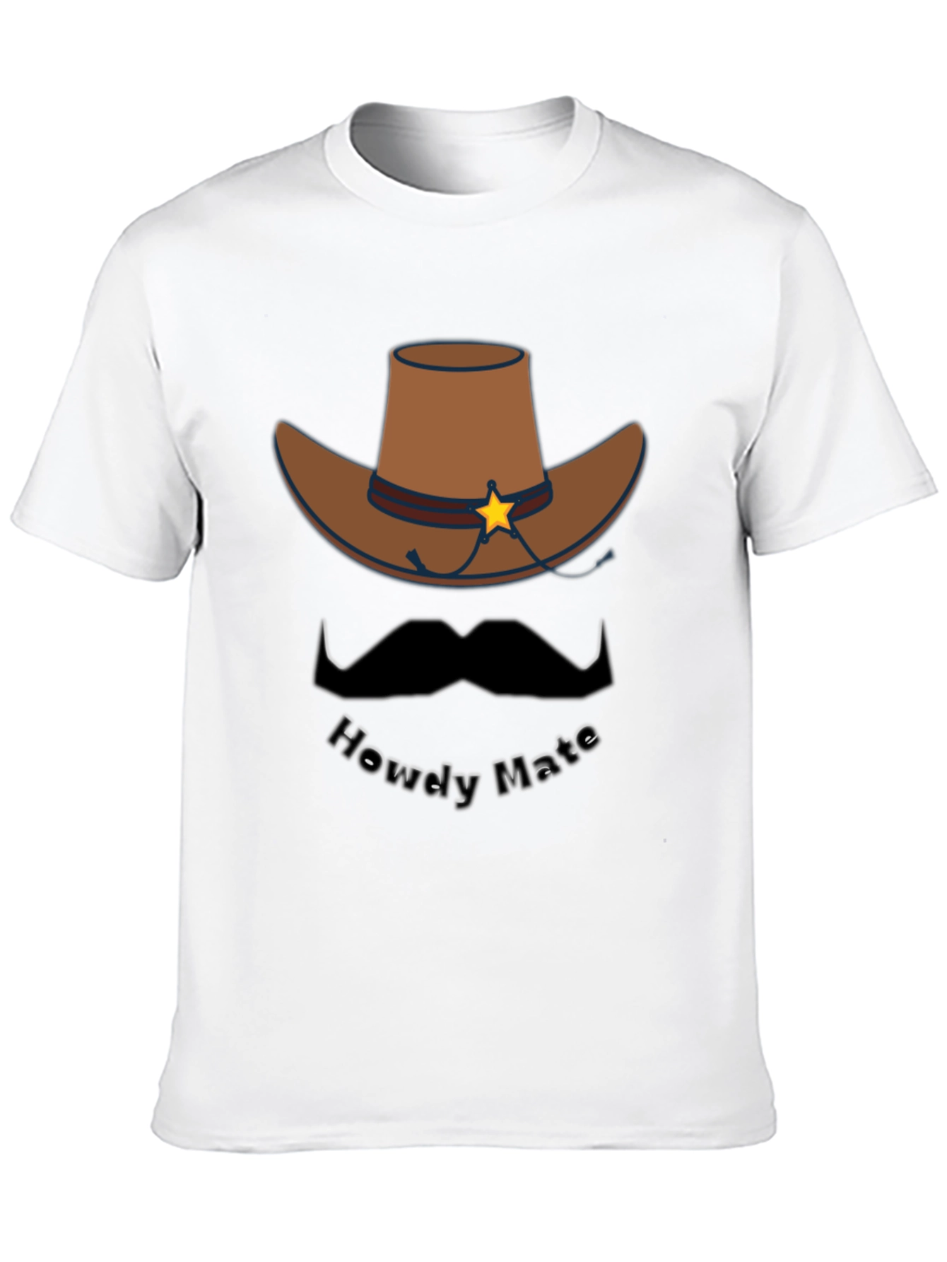 Howdy Mate Cowboy Graphic Tee - Black