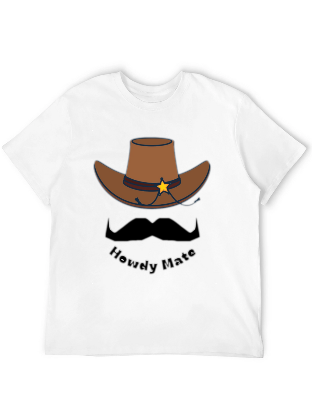 Howdy Mate Cowboy Graphic Tee - Black