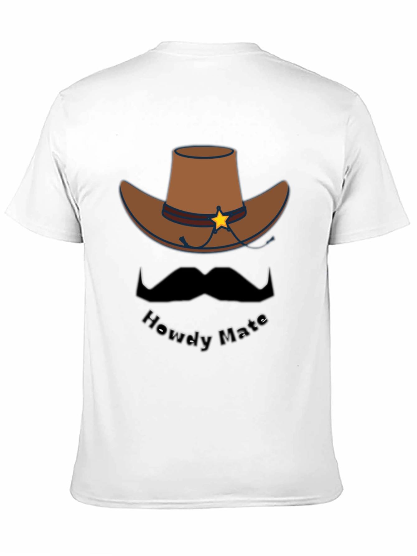 Howdy Mate Cowboy Graphic Tee - Black