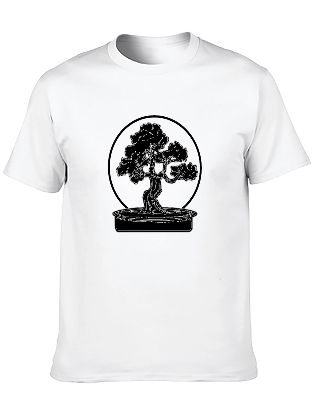 Bonsai Tree Graphic Tee - Black Cotton Blend