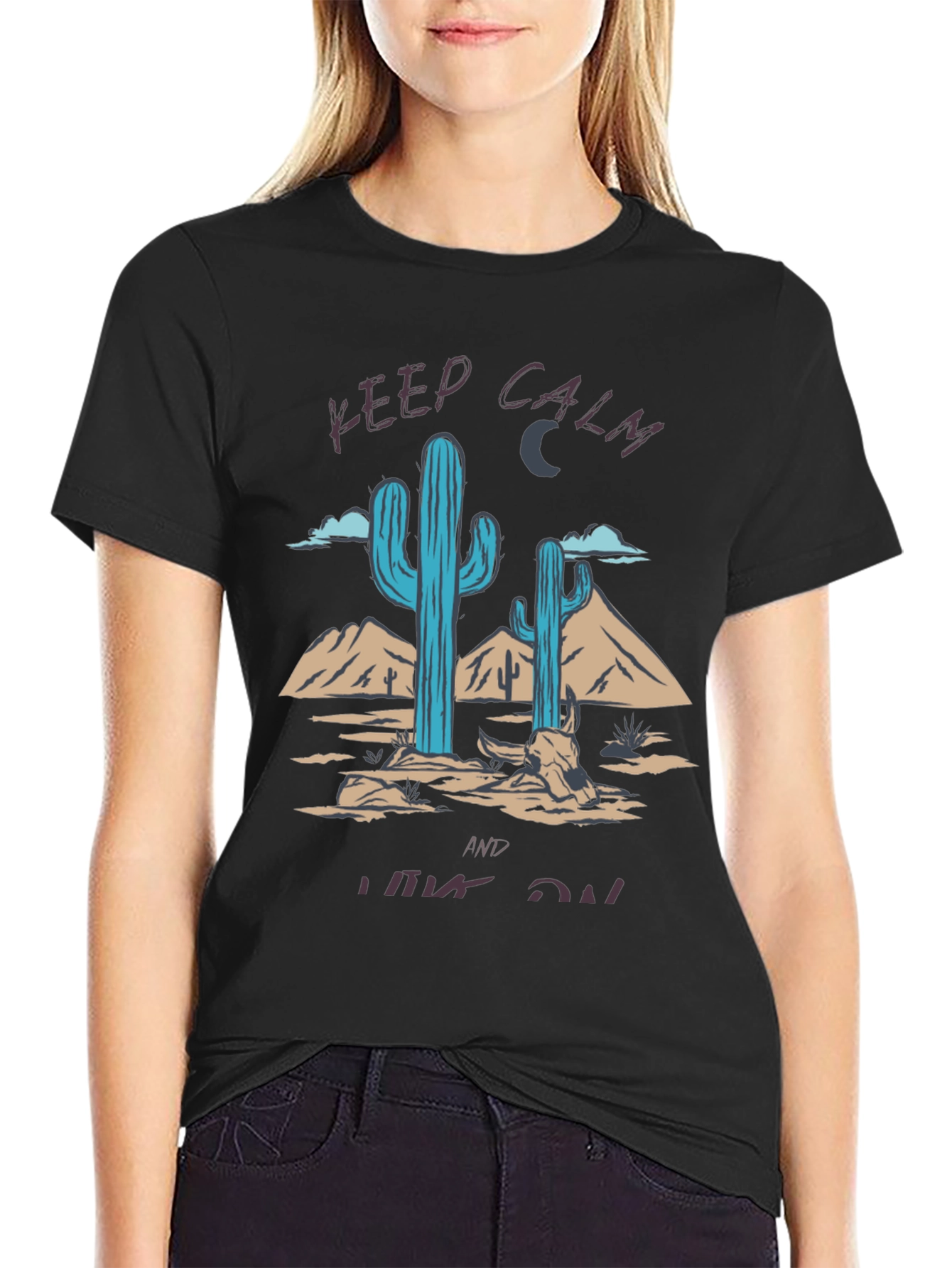 Keep Calm & Hike On Desert Cactus T-Shirt