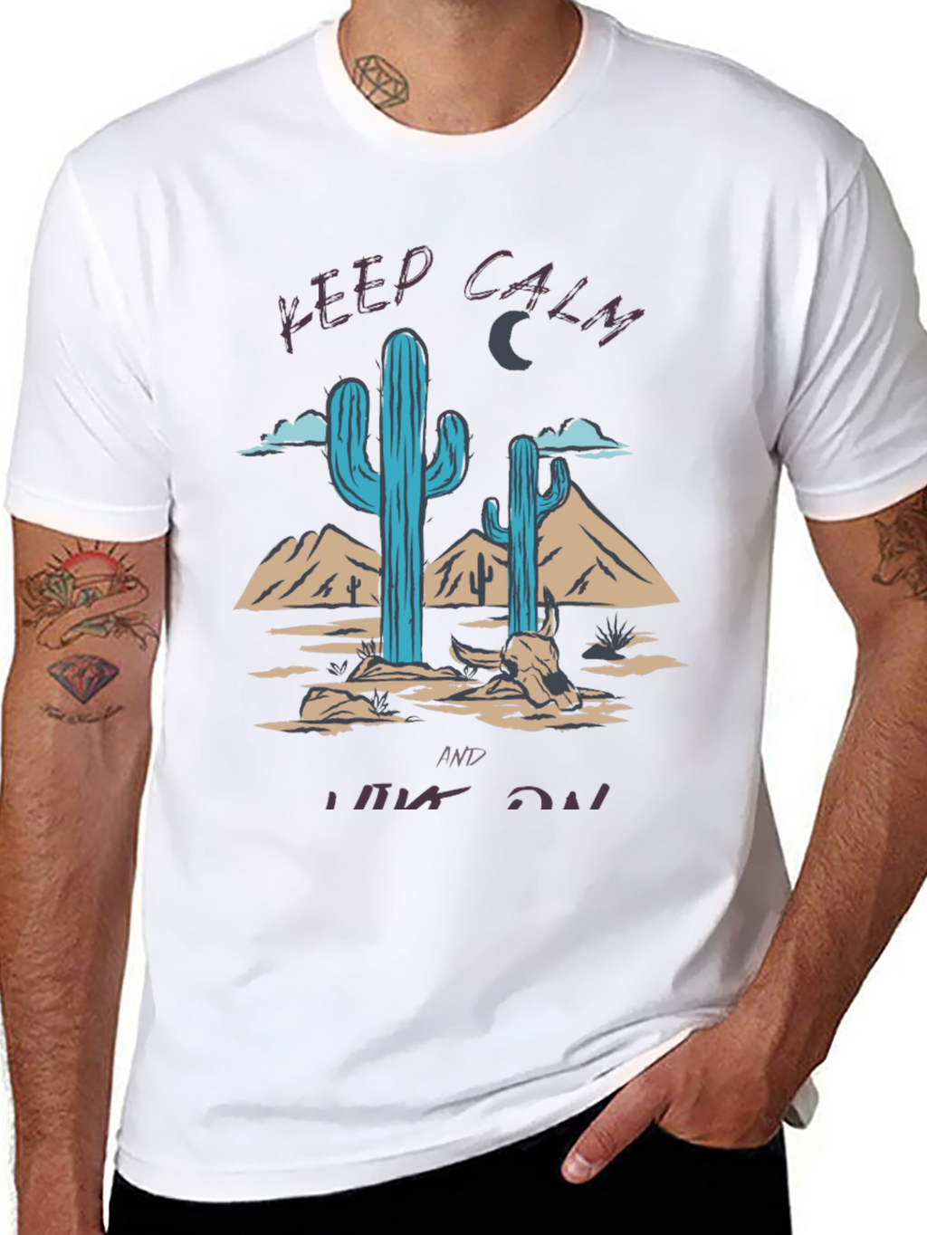 Keep Calm & Hike On Desert Cactus T-Shirt