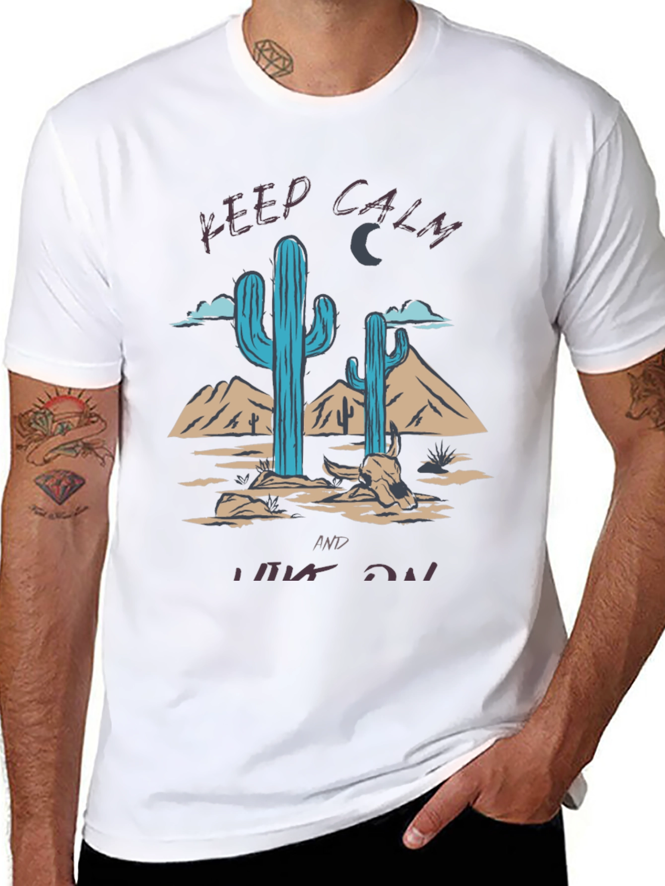 Keep Calm & Hike On Desert Cactus T-Shirt