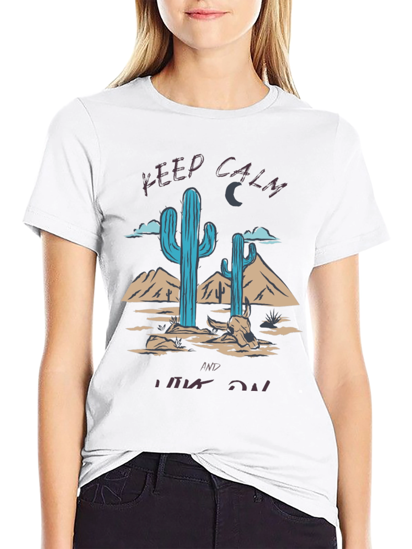 Keep Calm & Hike On Desert Cactus T-Shirt