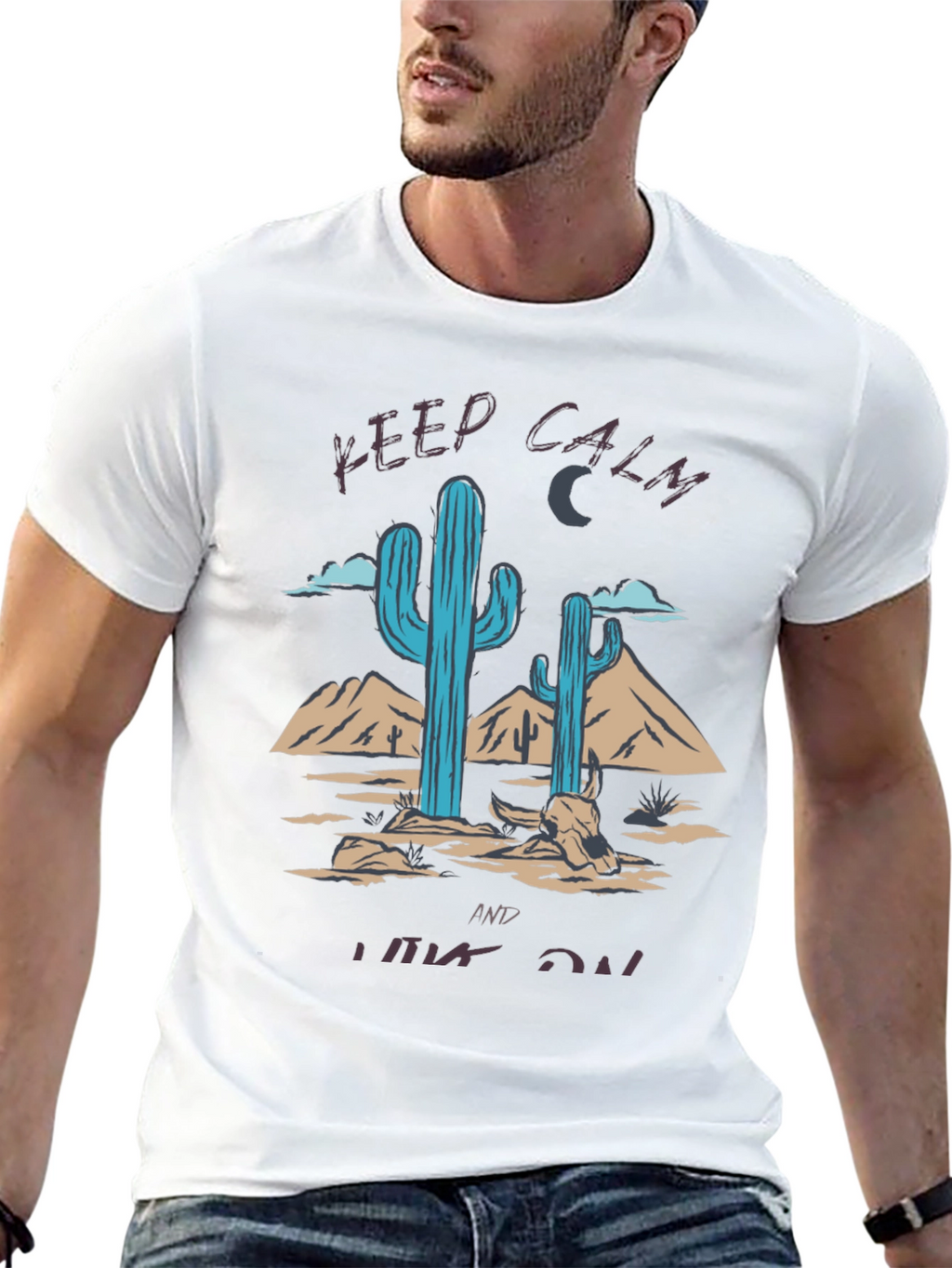 Keep Calm & Hike On Desert Cactus T-Shirt