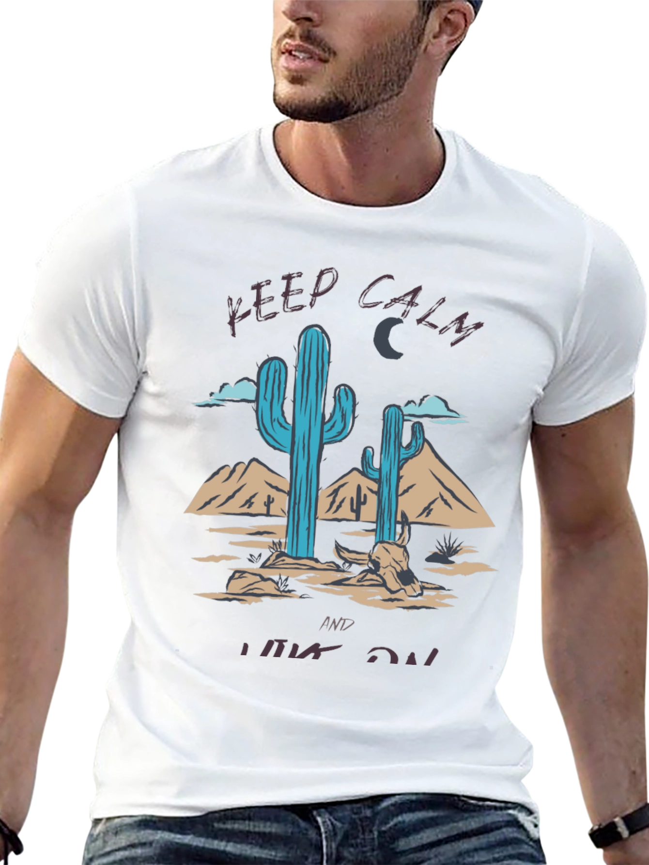 Keep Calm & Hike On Desert Cactus T-Shirt