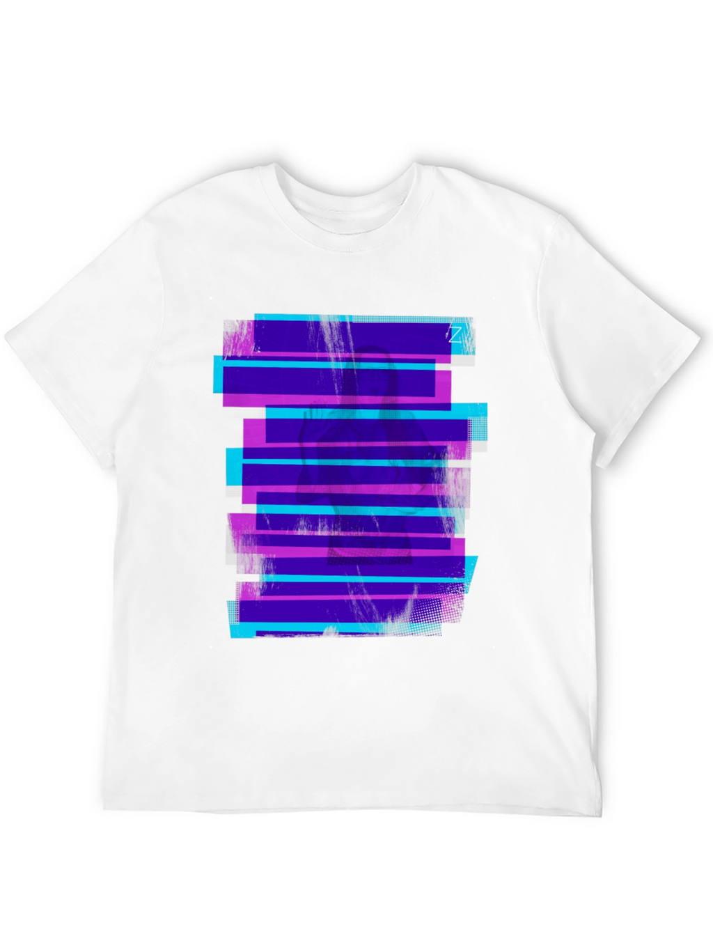 Retro Glitch Tee - Black Graphic Print T-Shirt