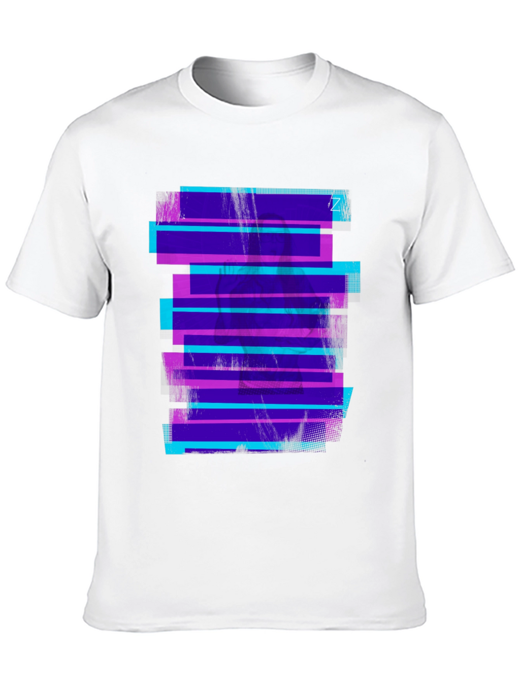 Retro Glitch Tee - Black Graphic Print T-Shirt