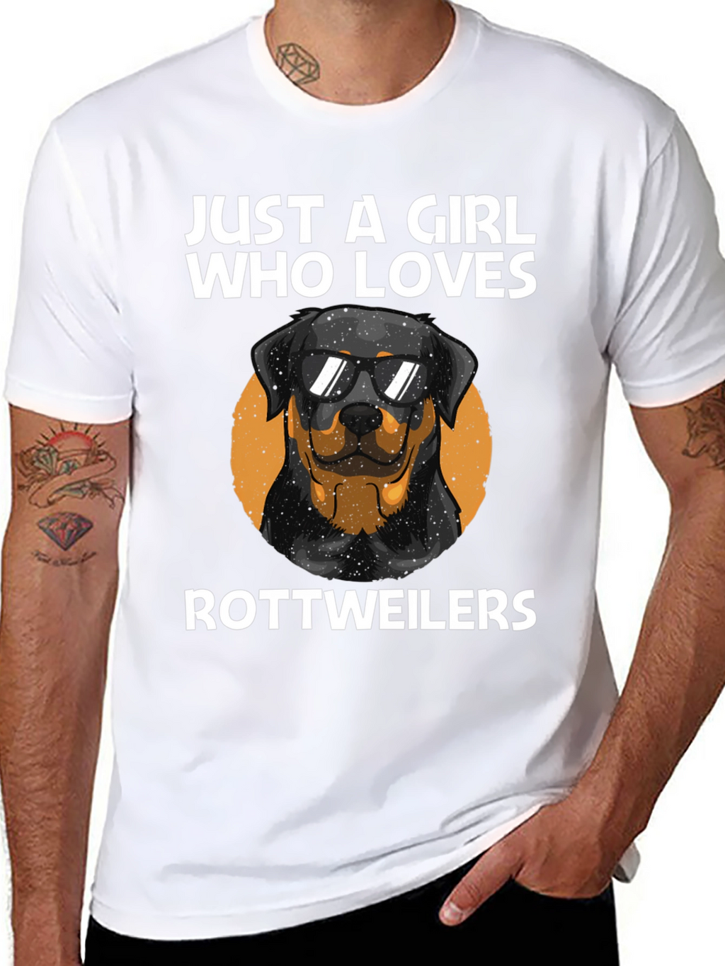 Just A Girl Who Loves Rottweilers T-Shirt
