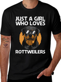 Just A Girl Who Loves Rottweilers T-Shirt