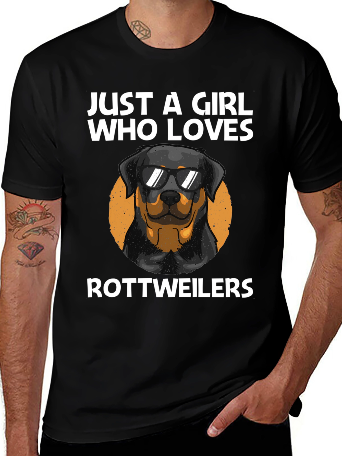 Just A Girl Who Loves Rottweilers T-Shirt