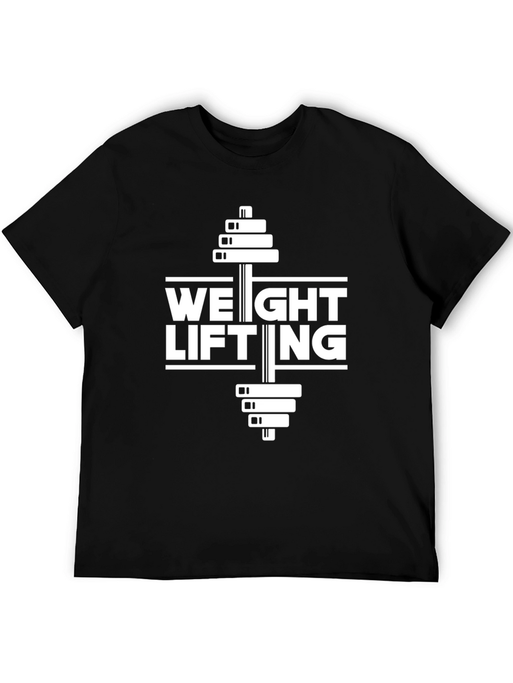 Weight Lifting Graphic Tee - Black Cotton