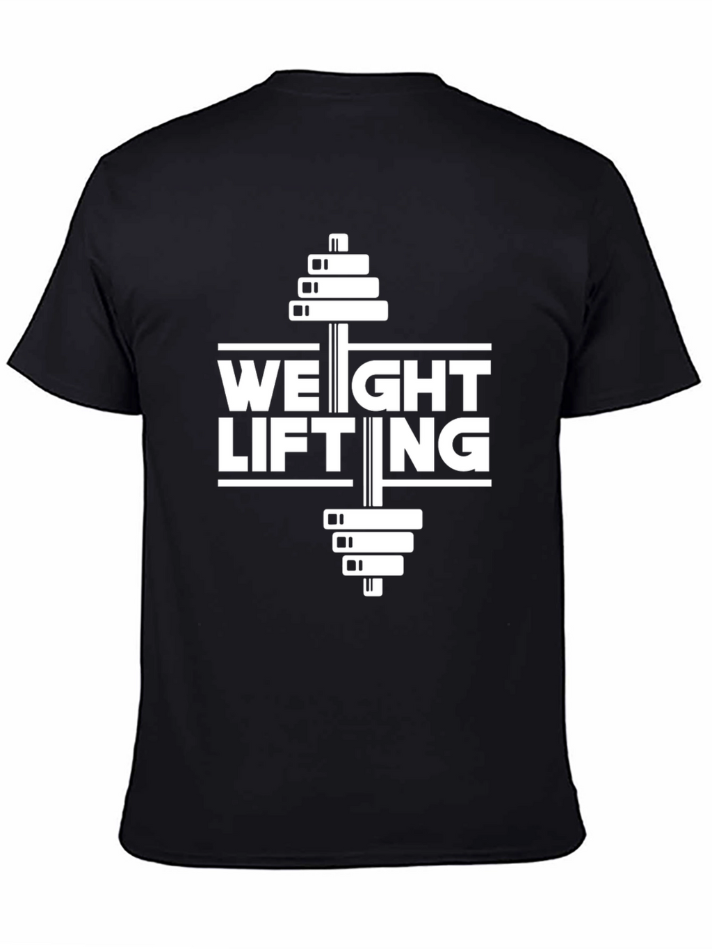 Weight Lifting Graphic Tee - Black Cotton