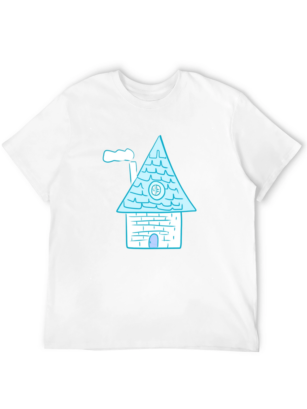 Whimsical House Graphic Tee - Black