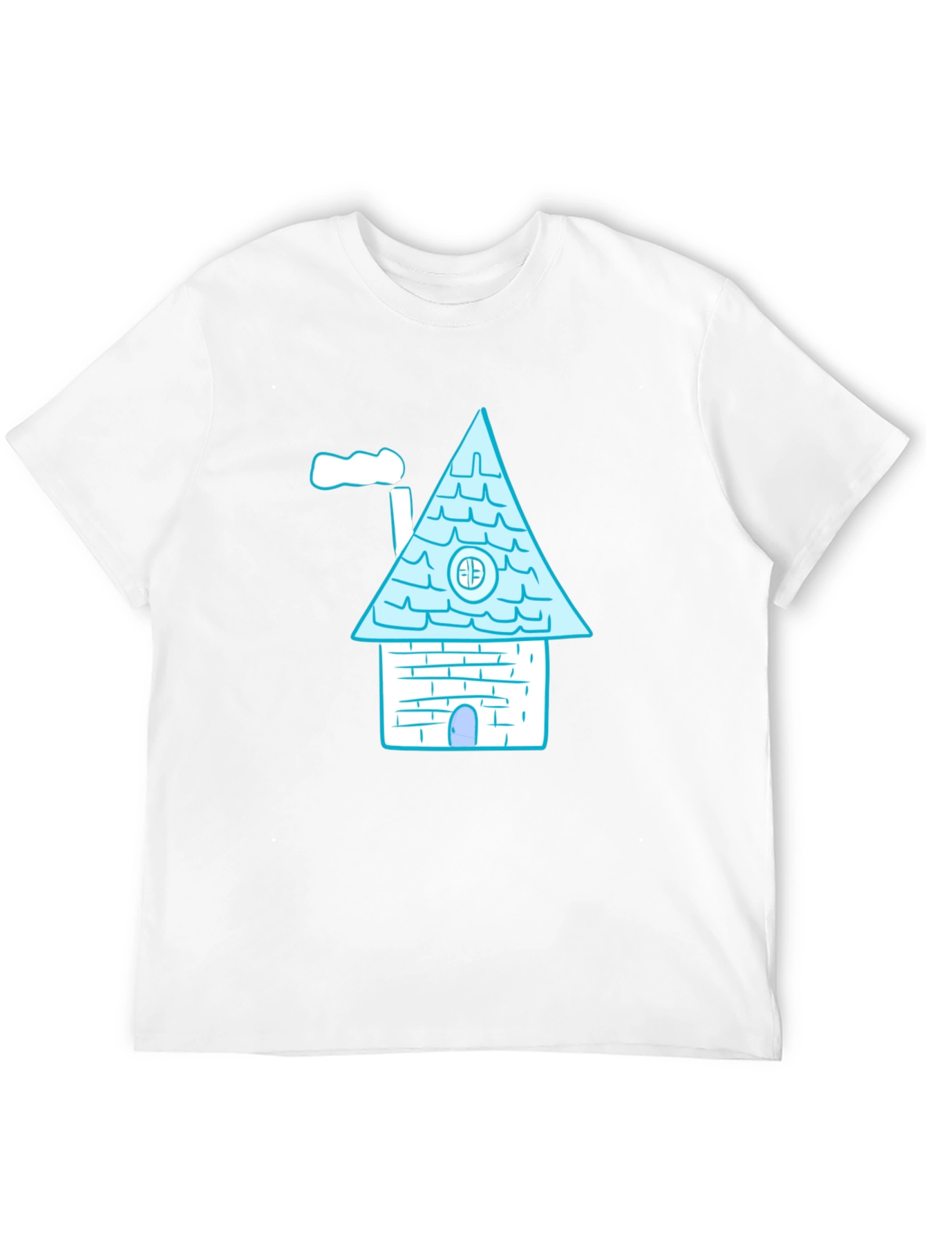 Whimsical House Graphic Tee - Black