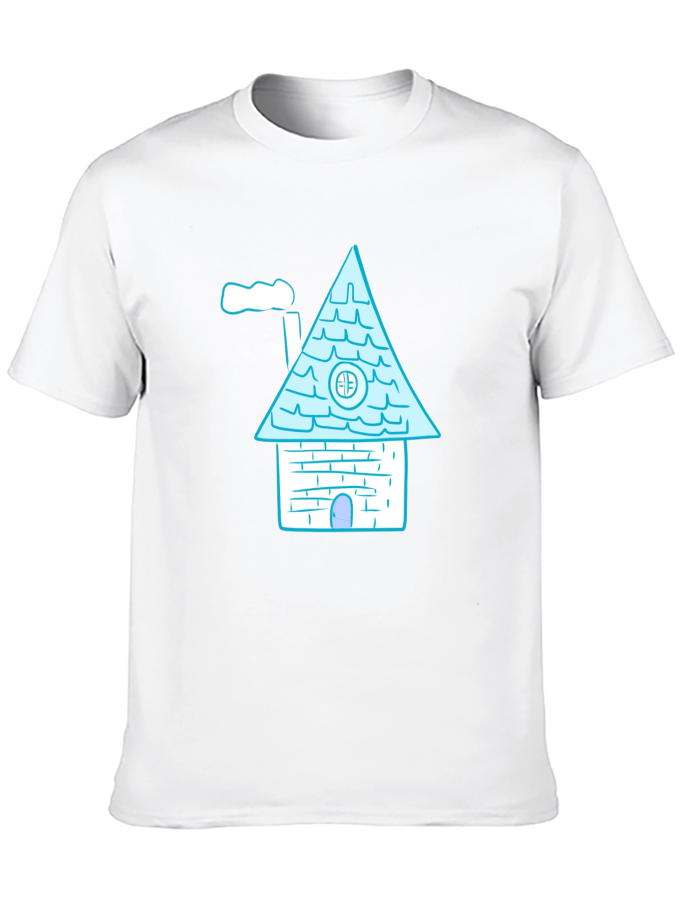 Whimsical House Graphic Tee - Black