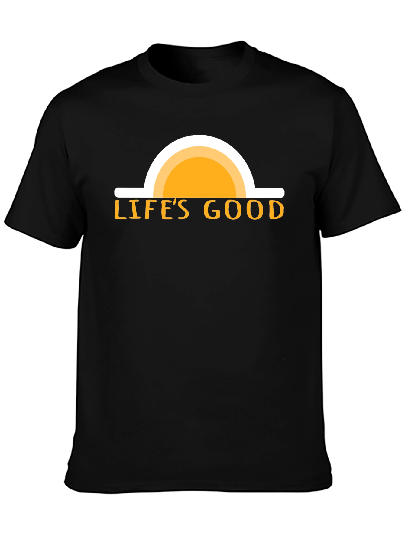 Lifes Good Graphic Tee - Black Cotton T-Shirt
