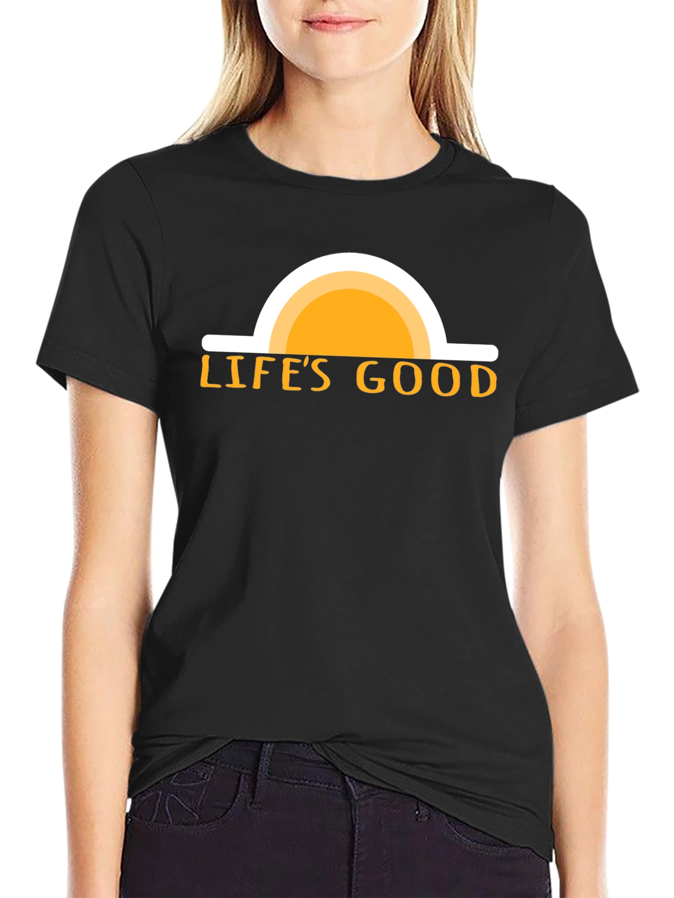 Lifes Good Graphic Tee - Black Cotton T-Shirt