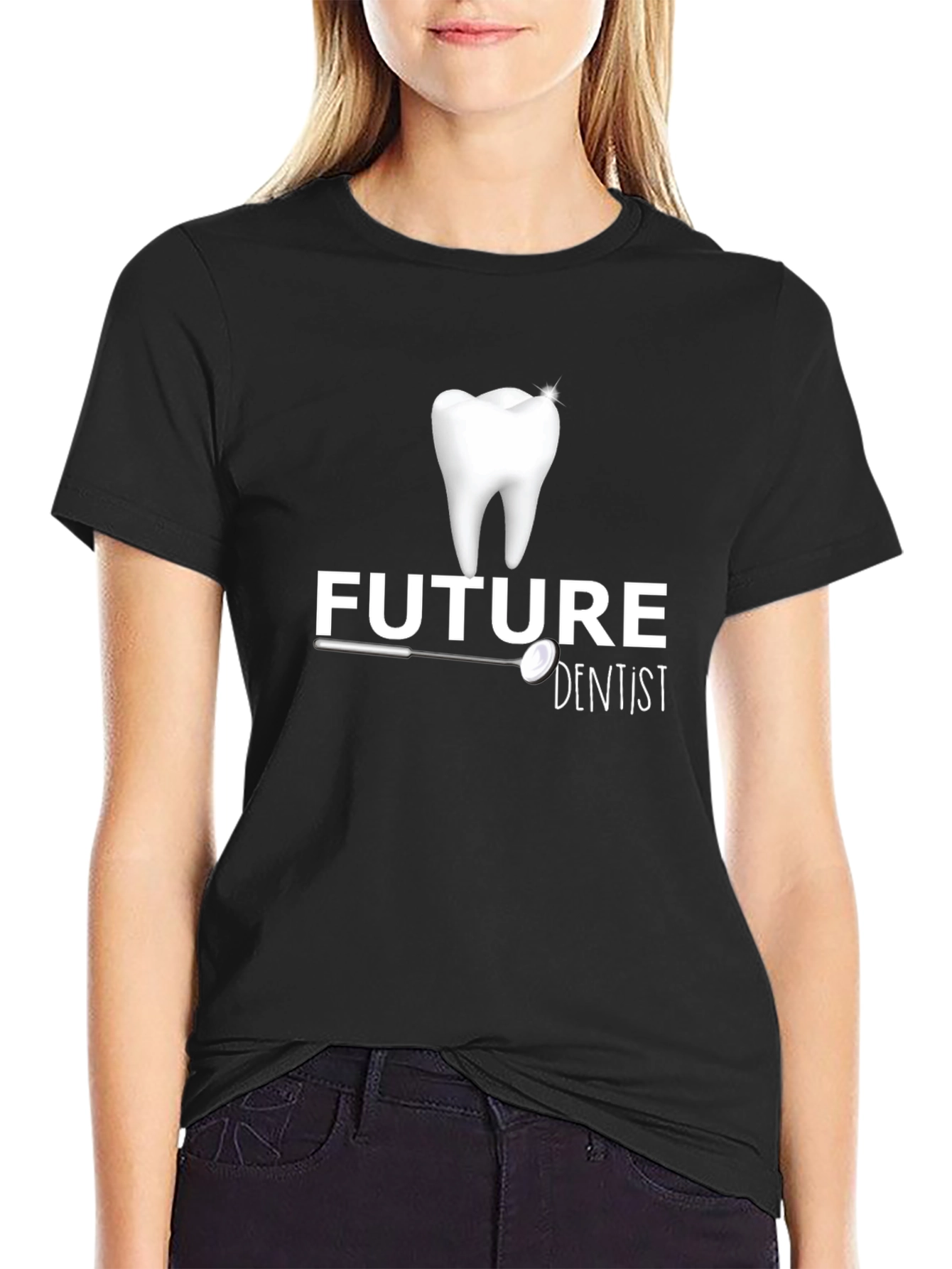 Future Dentist T-Shirt - Tooth & Mirror Design