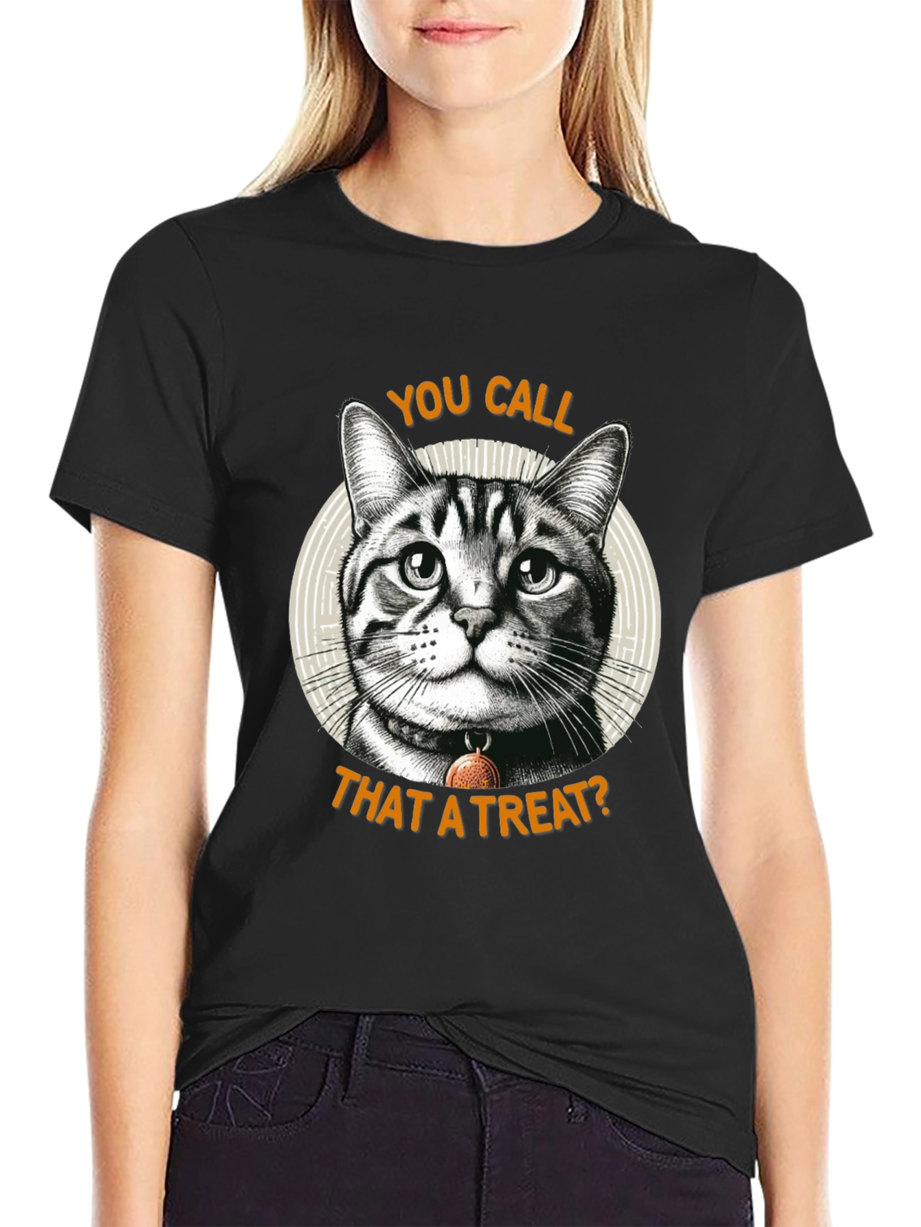 Funny Cat Graphic T-Shirt - You Call That A Treat?