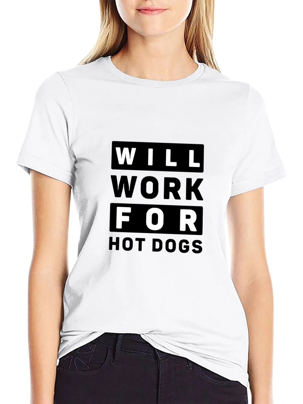 Will Work For Hot Dogs Graphic T-Shirt