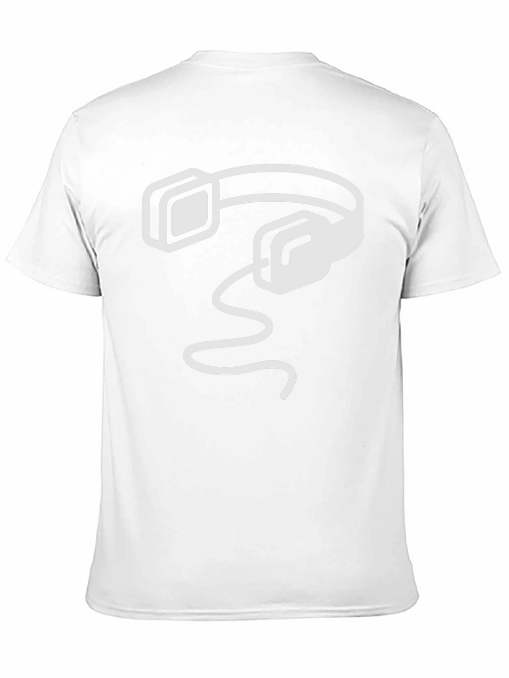 Modern Headphones Graphic Black T-Shirt