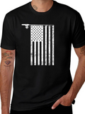 Fishing American Flag Graphic Tee