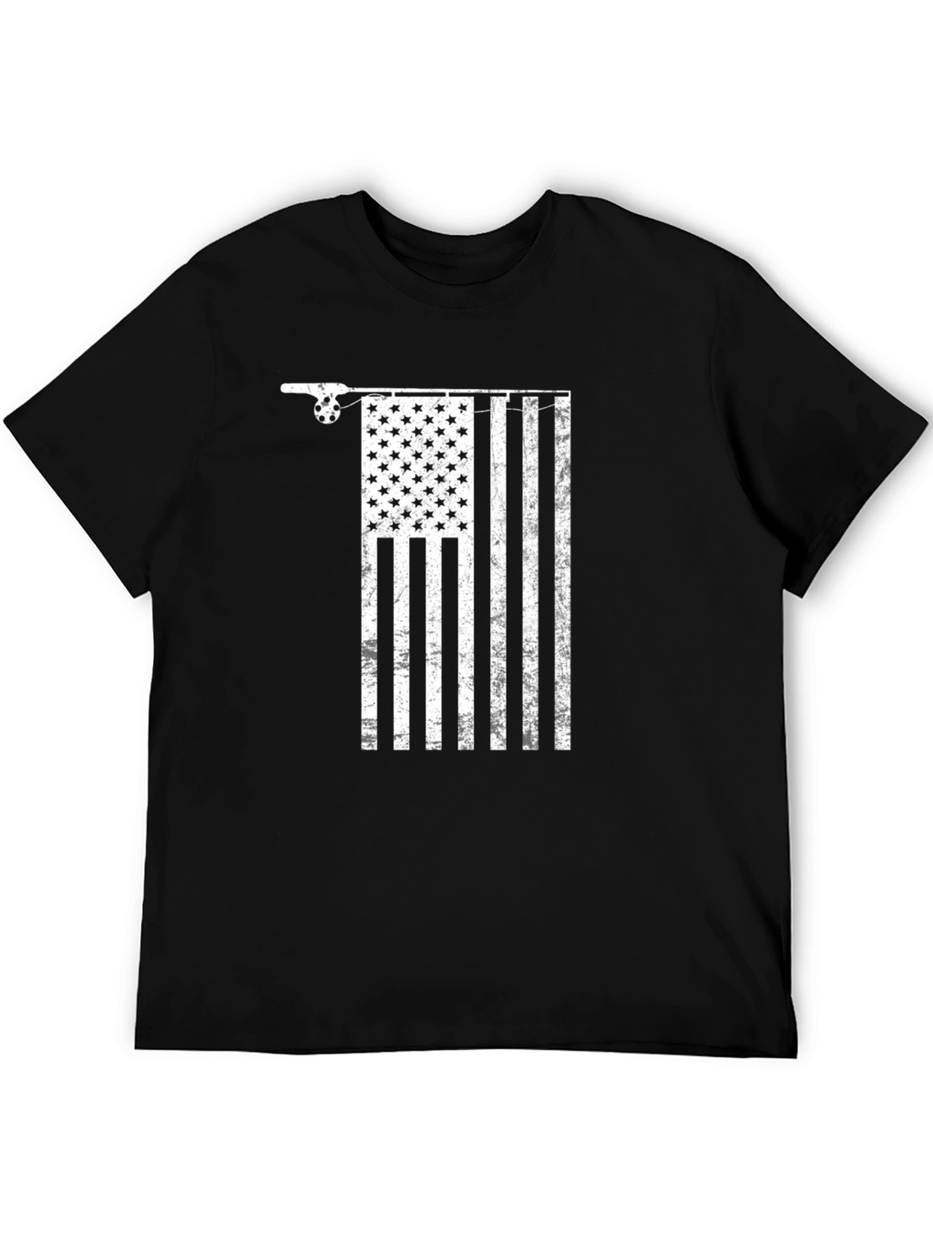 Fishing American Flag Graphic Tee