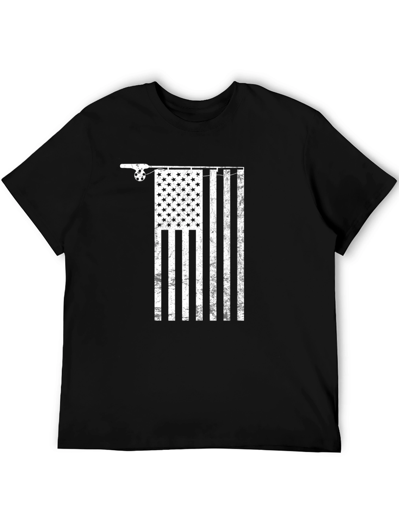 Fishing American Flag Graphic Tee
