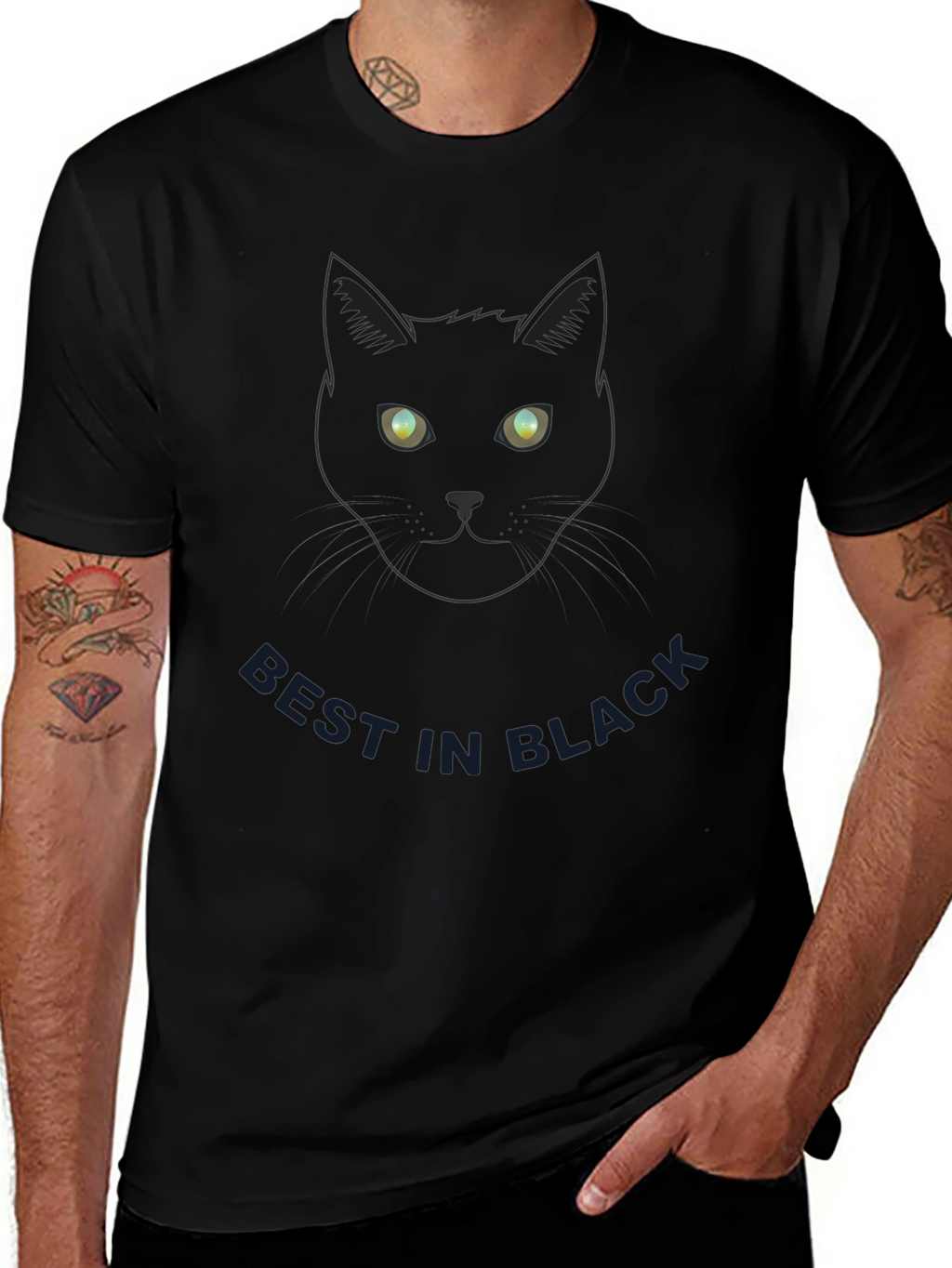 Best In Black Cat Tee - Soft Cotton Blend