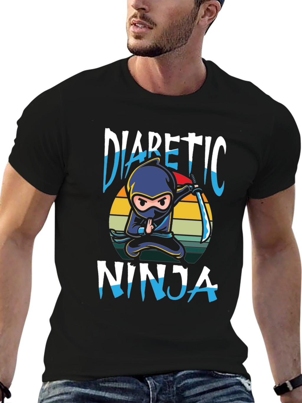Diabetic Ninja Graphic T-Shirt