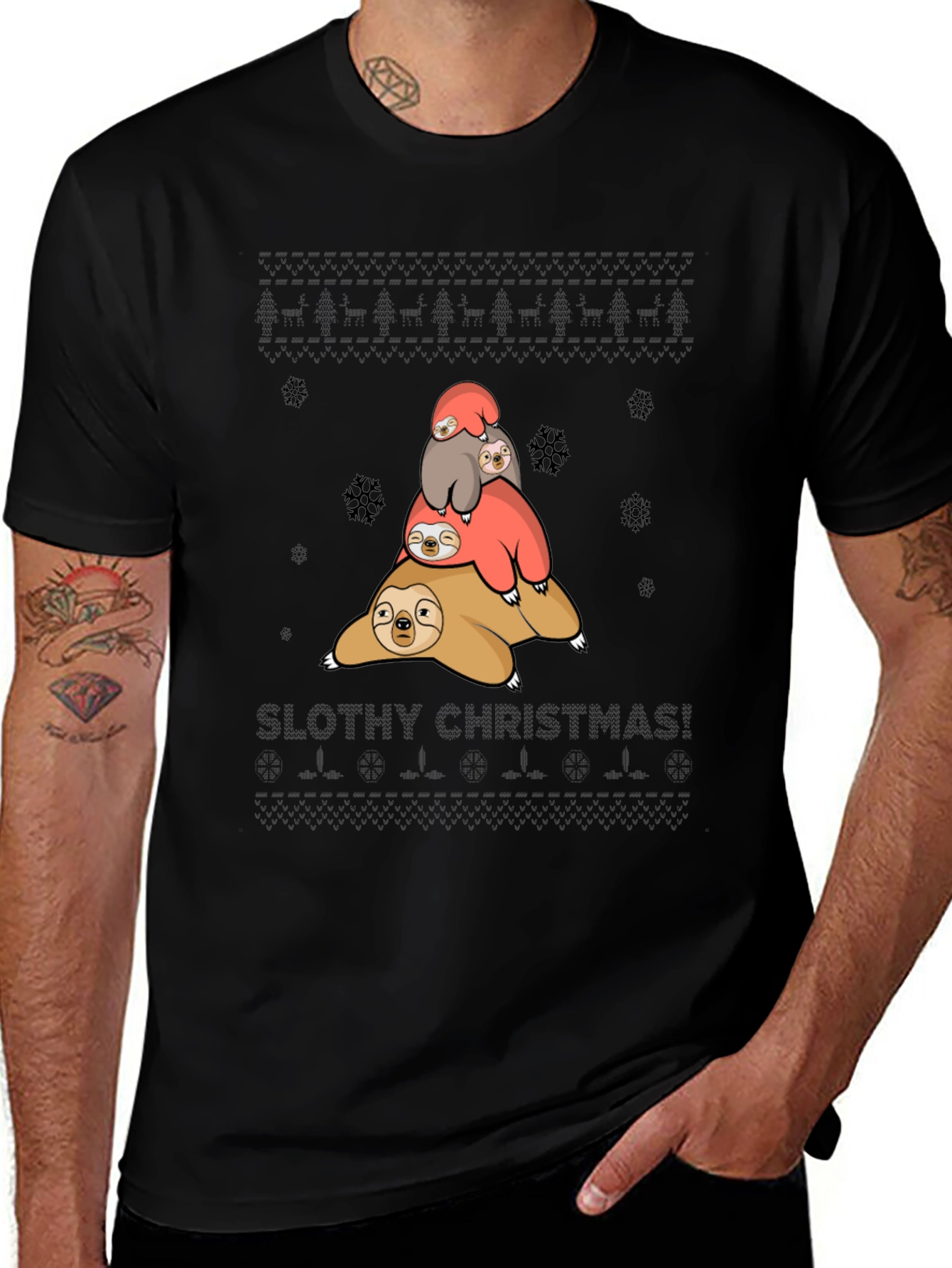 Slothy Christmas T-Shirt
