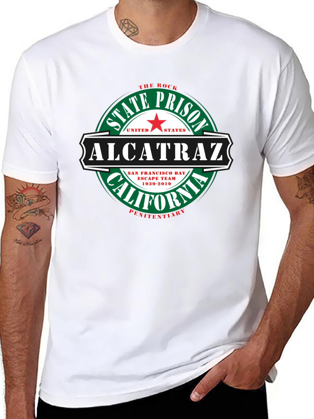 Alcatraz State Prison Graphic Tee - Black Cotton T-Shirt