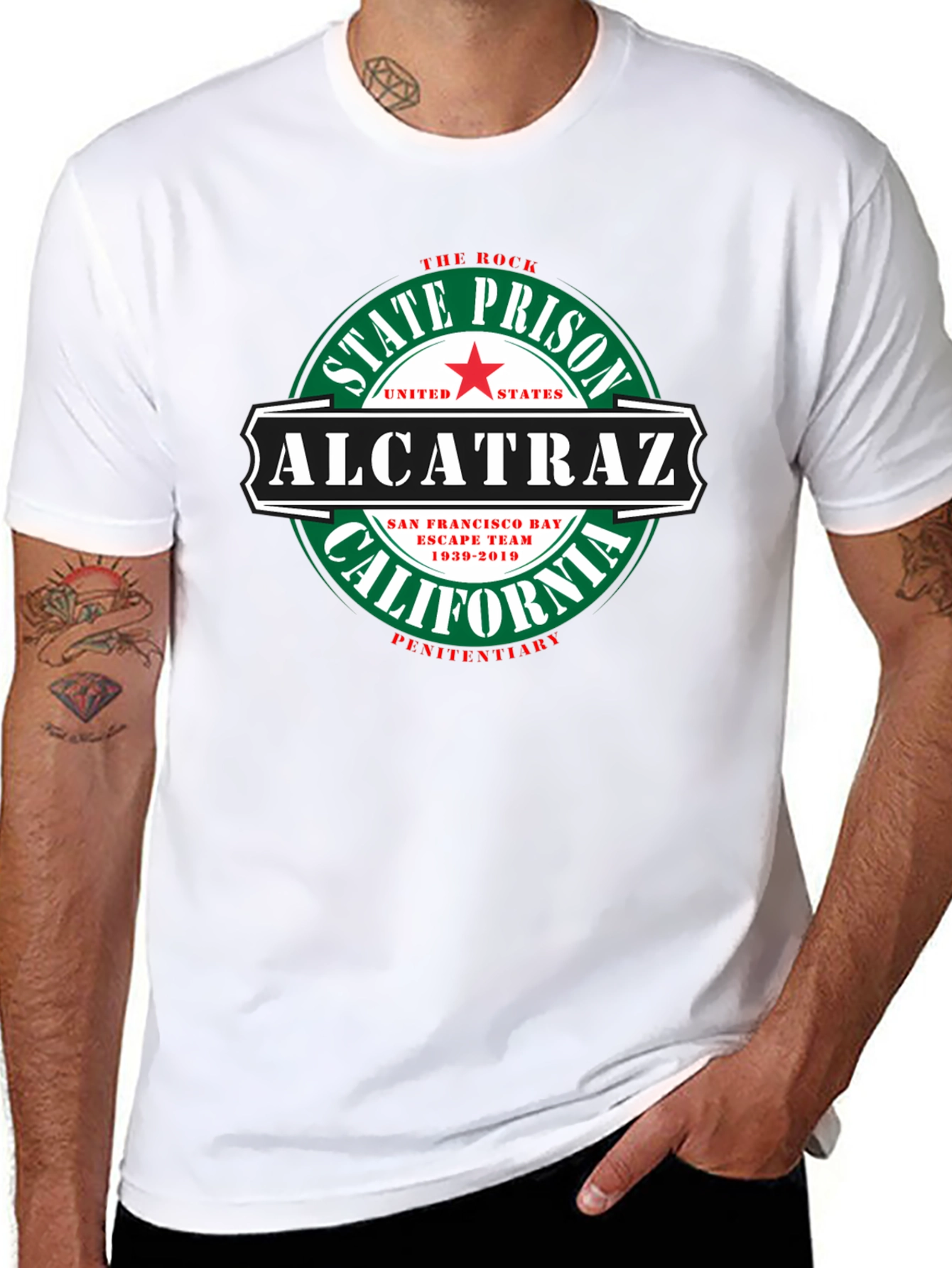 Alcatraz State Prison Graphic Tee - Black Cotton T-Shirt