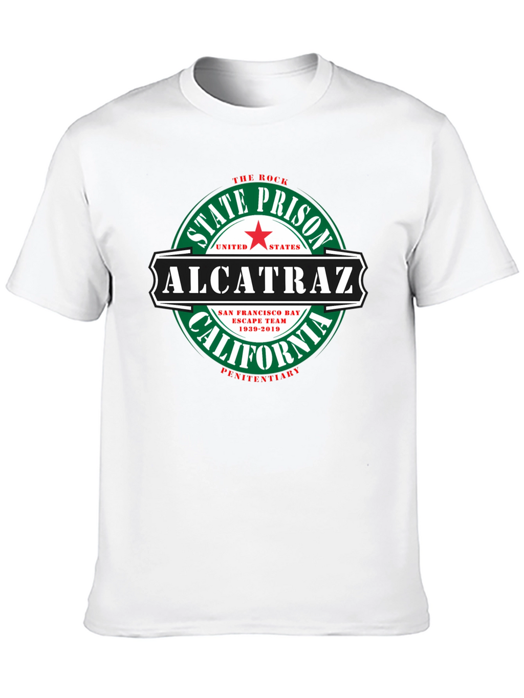 Alcatraz State Prison Graphic Tee - Black Cotton T-Shirt