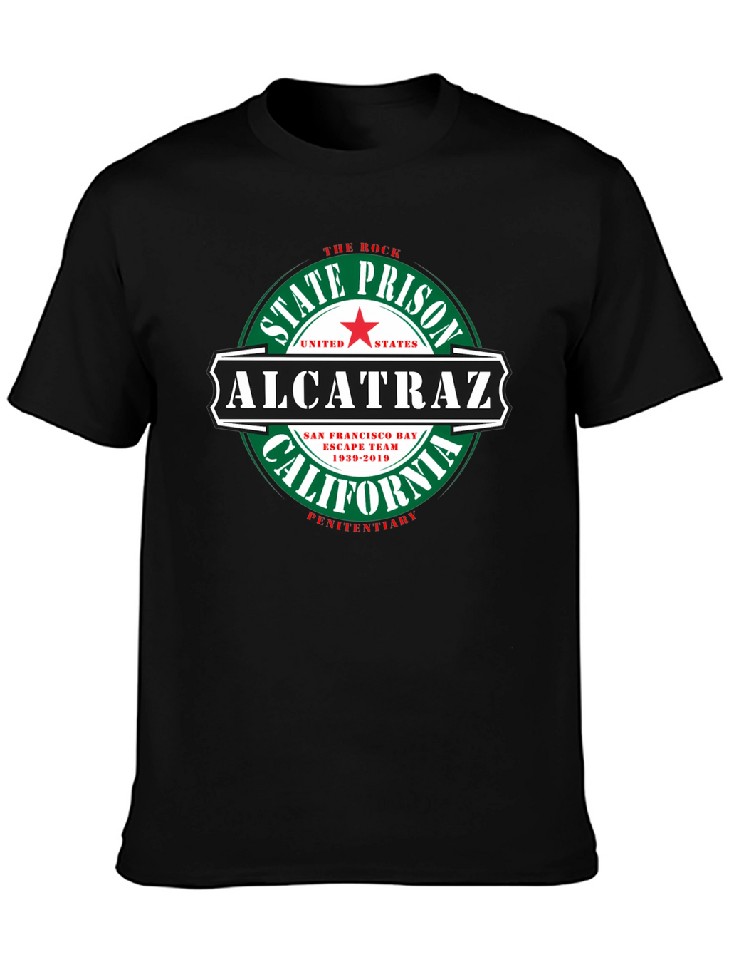 Alcatraz State Prison Graphic Tee - Black Cotton T-Shirt