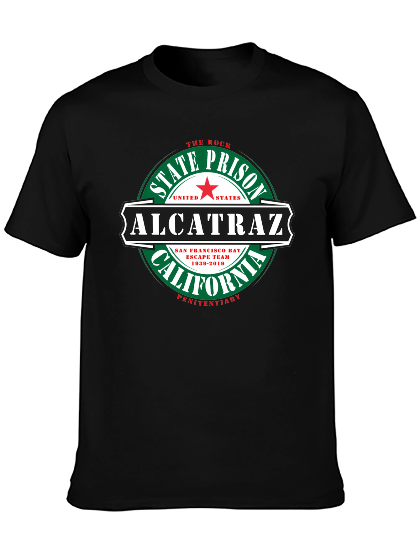 Alcatraz State Prison Graphic Tee - Black Cotton T-Shirt
