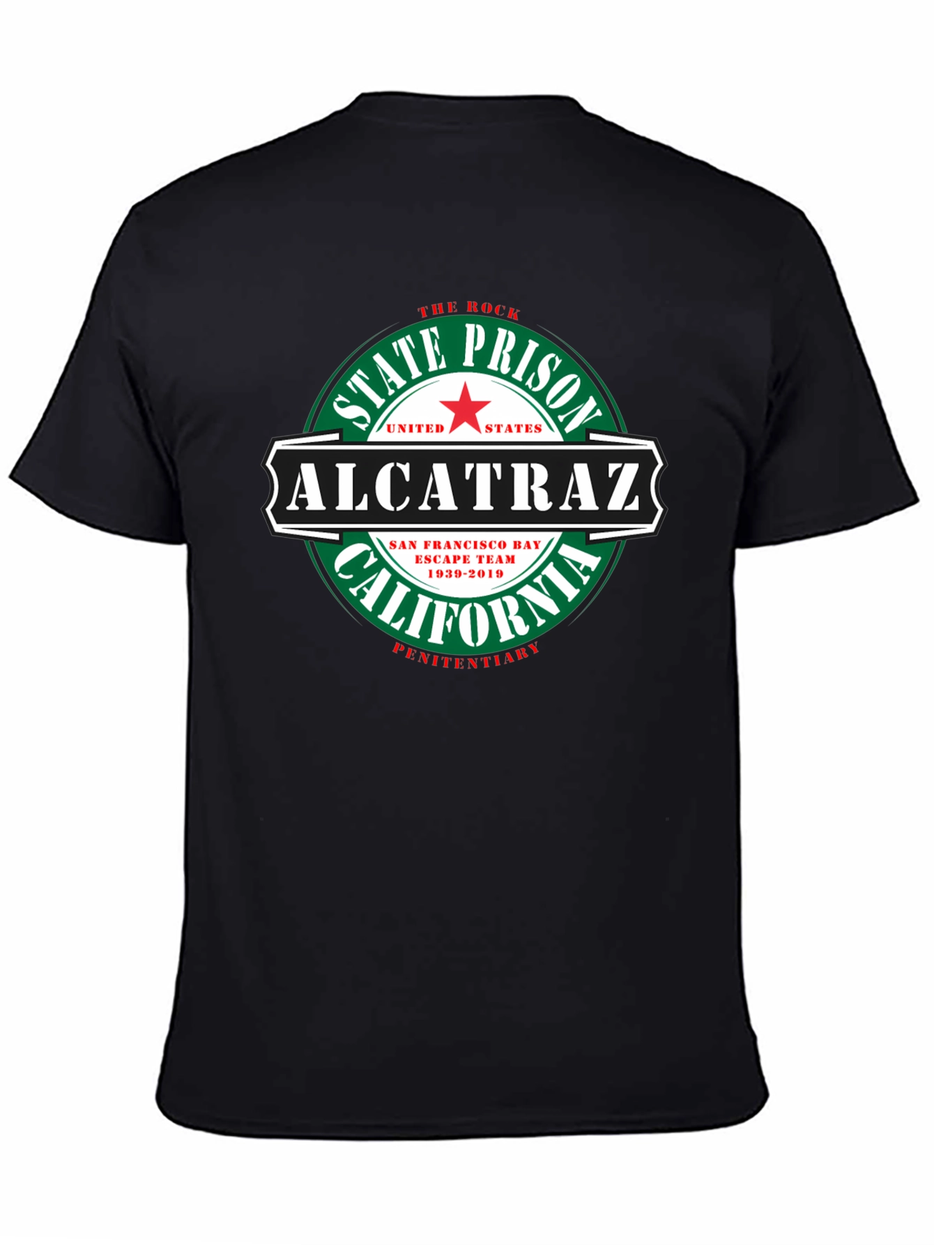 Alcatraz State Prison Graphic Tee - Black Cotton T-Shirt