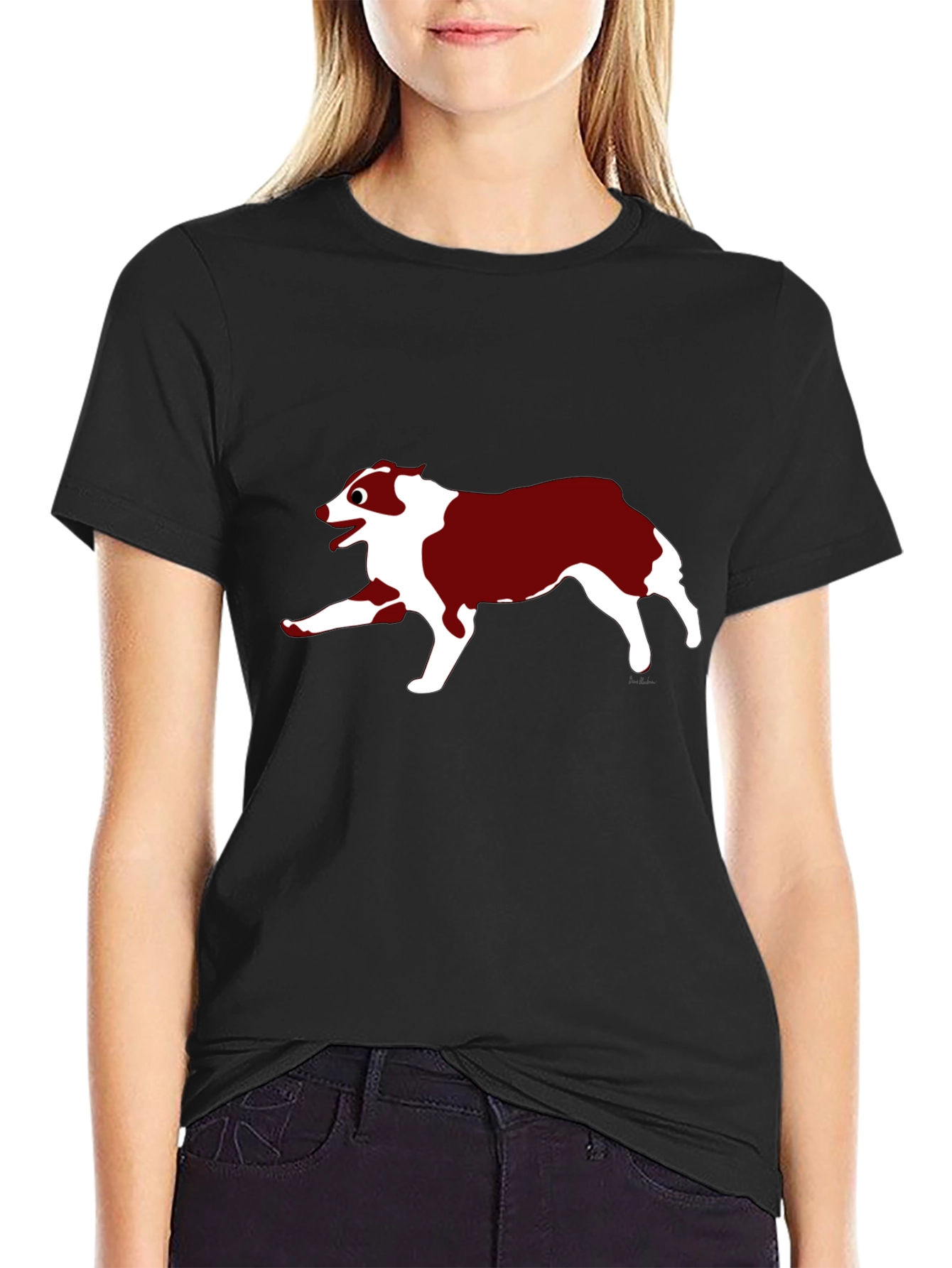 Dog Graphic Black T-Shirt