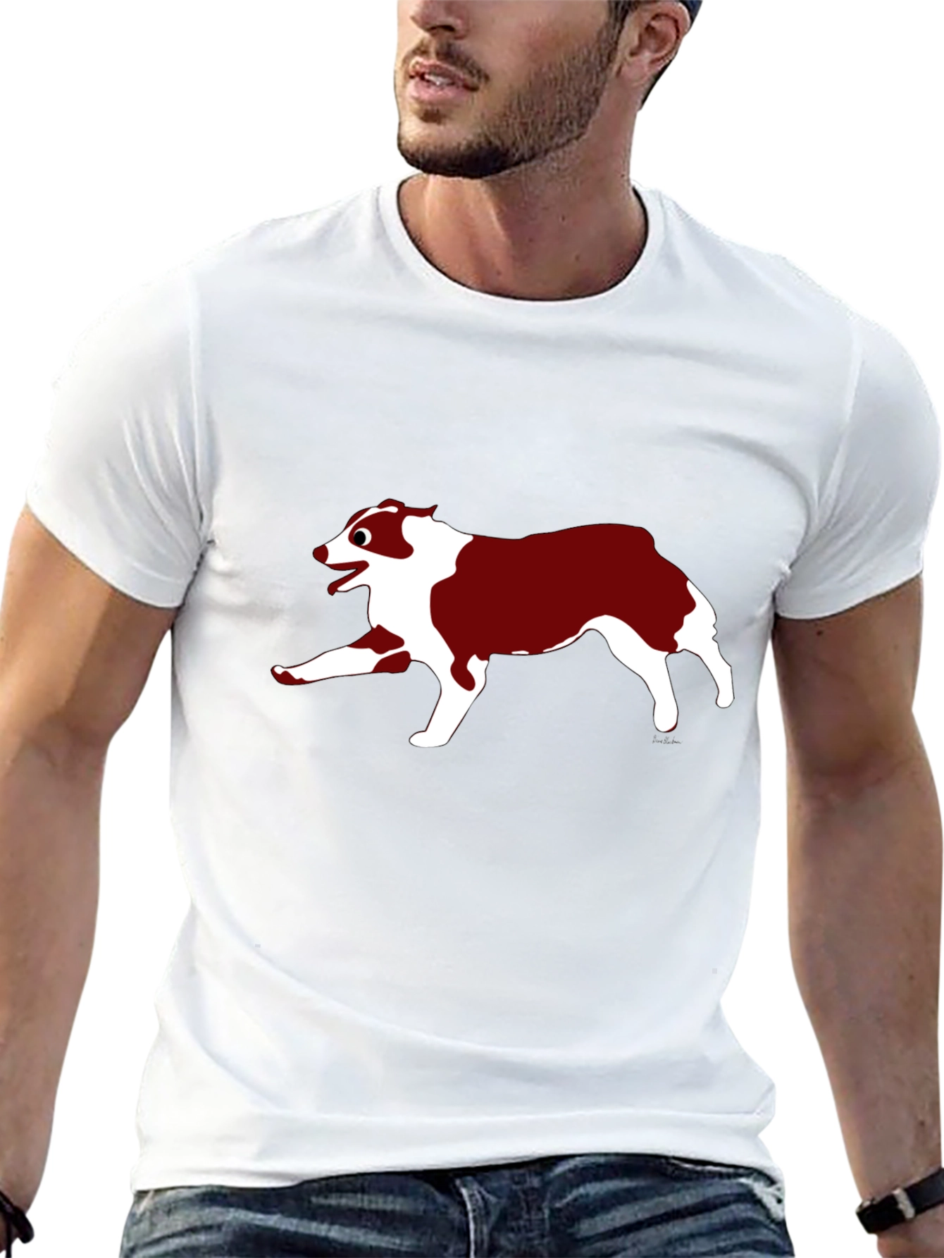 Dog Graphic Black T-Shirt