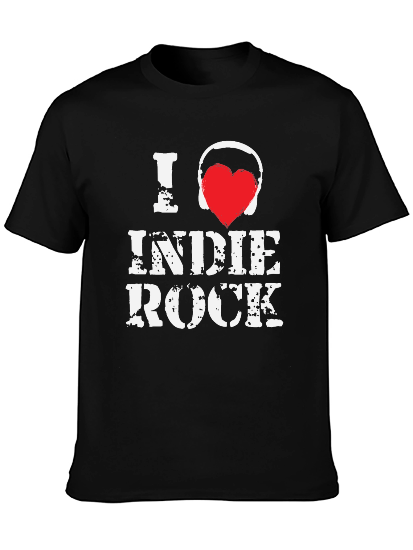 I Love Indie Rock Black Graphic Tee