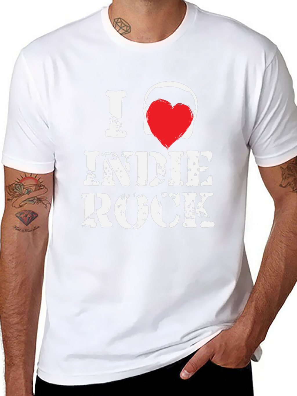 I Love Indie Rock Black Graphic Tee