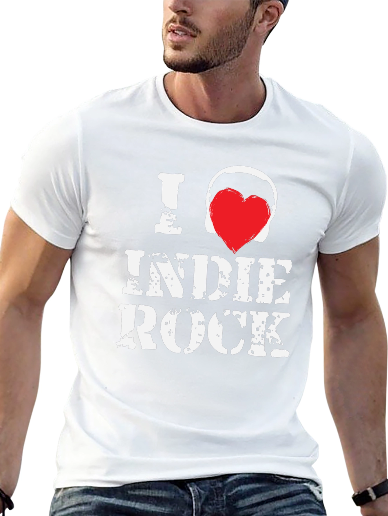 I Love Indie Rock Black Graphic Tee